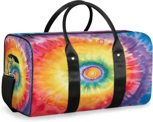 Tie Dye Swirl Spiral Travel Bag for Men Women, Gym Duffle Bags for Travel, Carry On Luggage Bag, Weekender Overnight Workout Bags