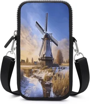 Tiger Striped Pattern Small Crossbody Bag for Women,Lightweight Mini Shoulder Bag Wallet Cell Phone Purse For Running,Travel,Commuting