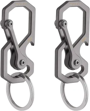 Titanium Keychain, Multifunctional Carabiner Clip Key chain Heavy Duty Car Key Organizer with Bottle Opener
