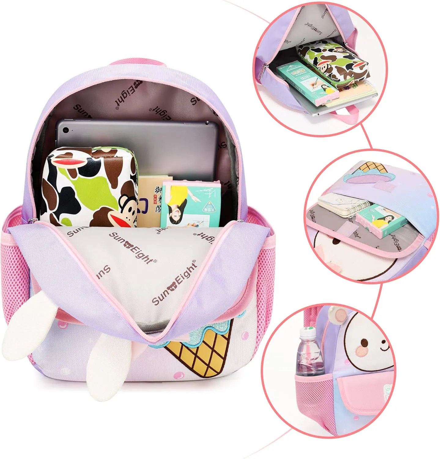 Toddler Backpack for 1-5 Year Old Girls & Boys Waterproof 3D Animal Cartoon Rabbit Design Kids Travel Backpack Lightweight Preschool Daycare Bag with Adjustable Straps(Little White Rabbit)