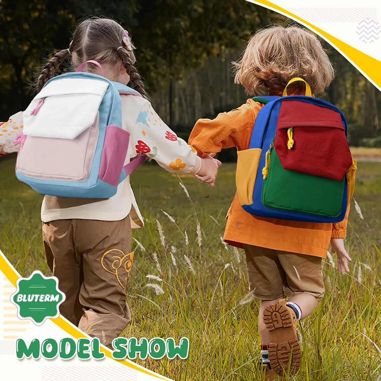 Toddler Backpack for Boys Girls 2-4, Small Kids Backpack for School, Preschool Kindergarten Backpack, Toddler Mini Bookbag Travel Daypack for Kids Red Blue