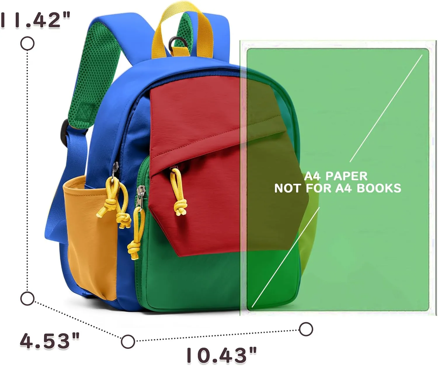 Toddler Backpack for Boys Girls 2-4, Small Kids Backpack for School, Preschool Kindergarten Backpack, Toddler Mini Bookbag Travel Daypack for Kids Red Blue