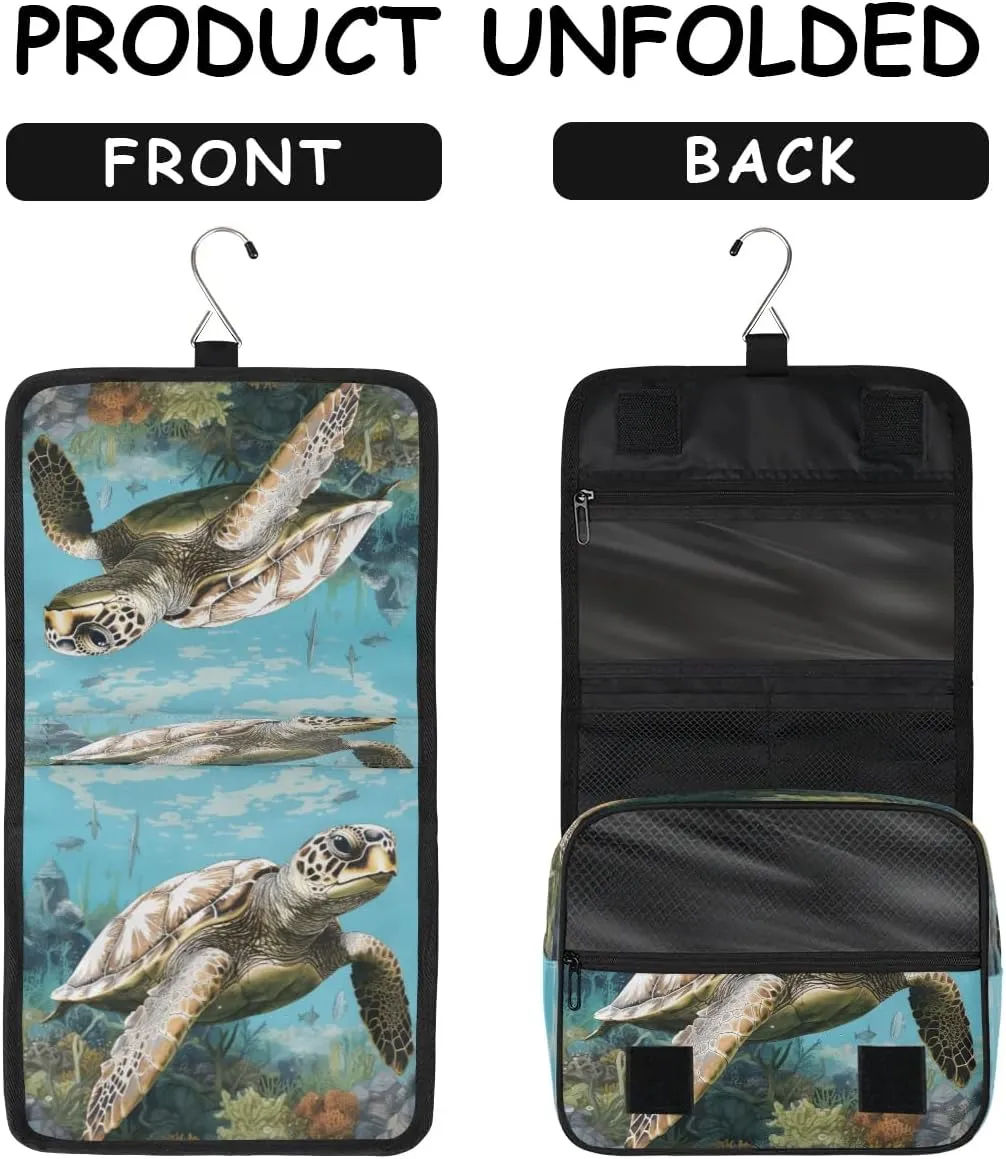 Toiletry Bag Hanging Toiletry Bag Travel Essentials Makeup Bag Travel Size Toiletries Bag Retro Turtle Travel Essentials For Women Travel Containers For Toiletries