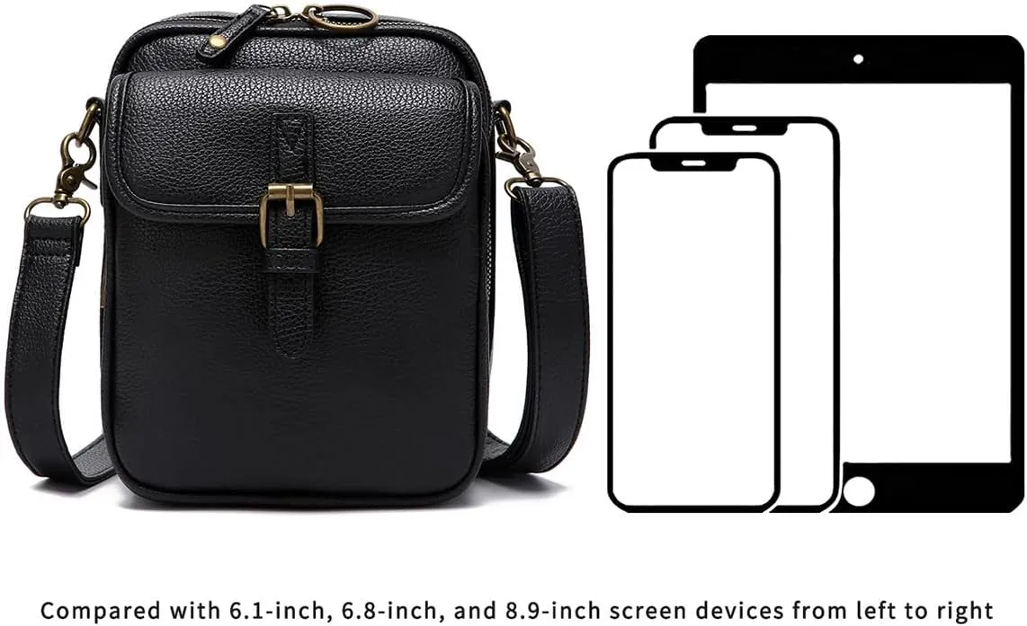 Tojoyride Crossbody Bag, Urvashi Crossbody Bag, With 10 Rfid Shielding Compartments Messenger Shoulder Bags (Wine)