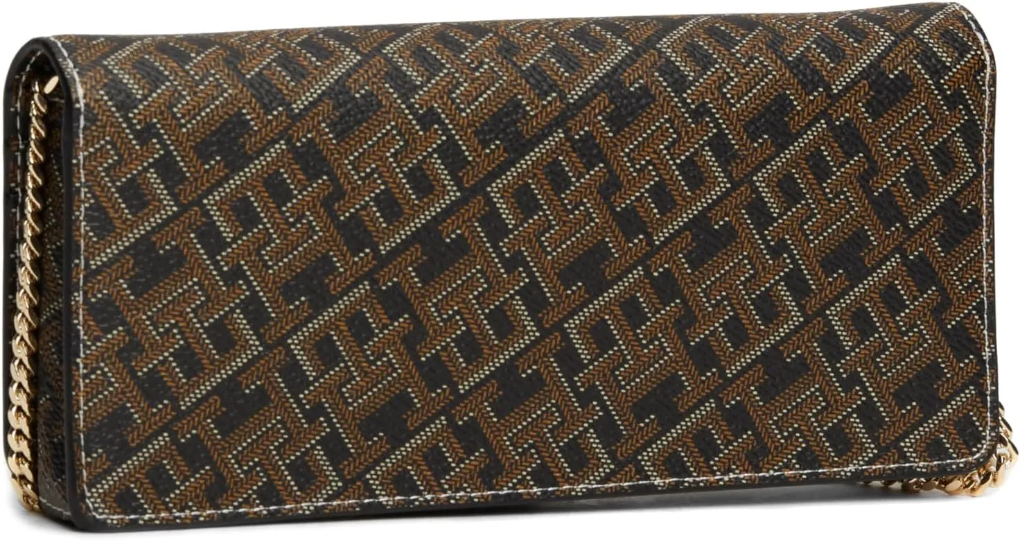 Tommy Hilfiger Monogram Clutch with Removable Chain