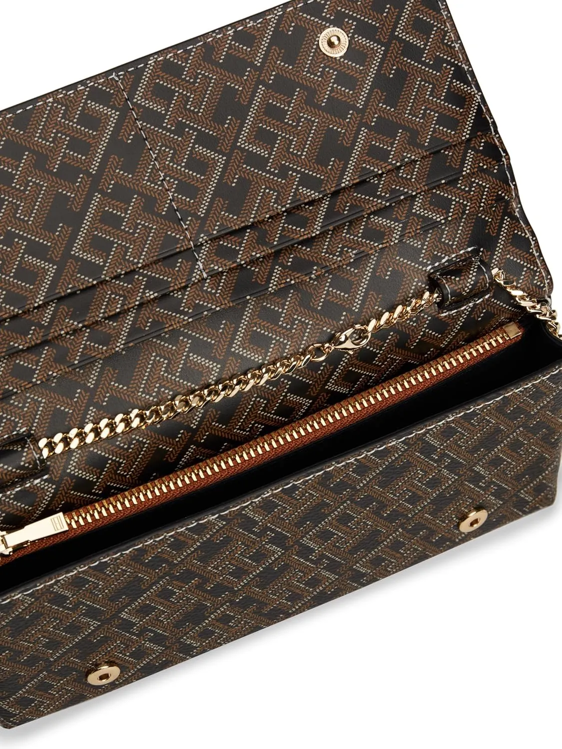 Tommy Hilfiger Monogram Clutch with Removable Chain