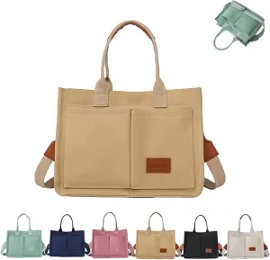 Tote Bag, Fashion Canvas Crossbody Bag, Large Capacity Portable Canvas Tote Bag Shoulder Bag For Women