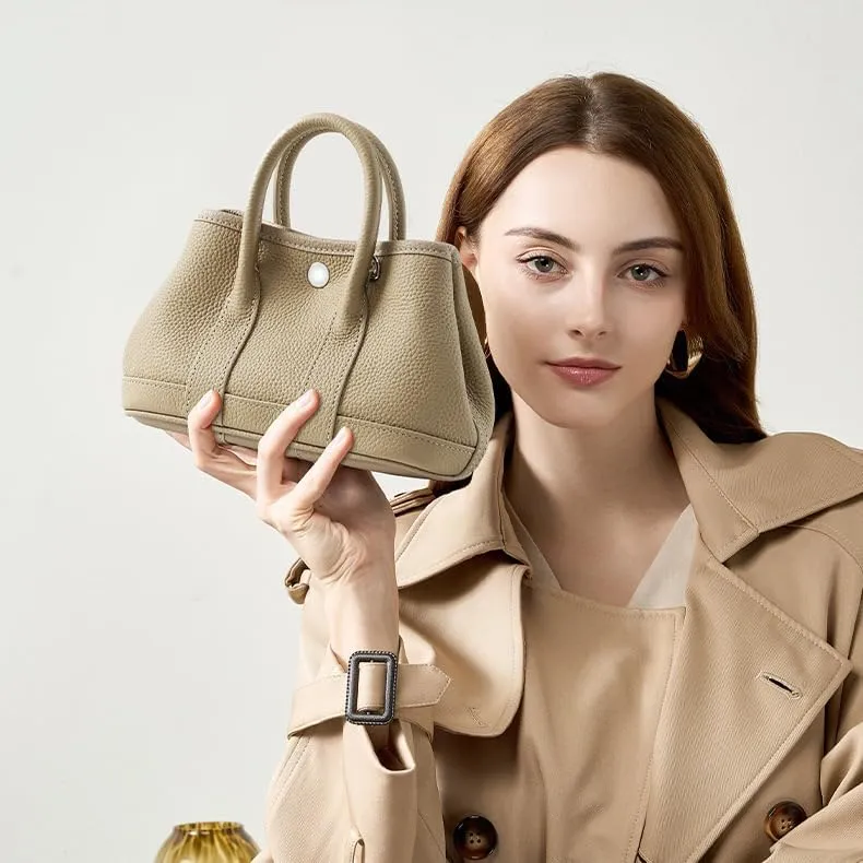 Tote Bag for Women, Genuine Leather Garden Top Handle Bags, Crossbody Shoulder Bags with Adjustable Shoulder Strap