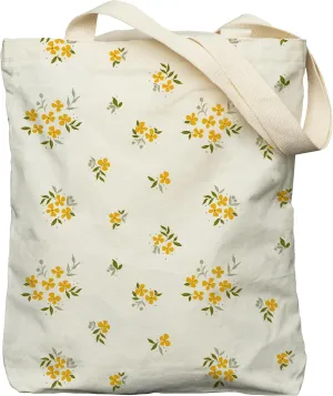 Tote Bag for Women, Large Two Sided Printing Tote Bags with Zipper, Cute Aesthetic Floral Canvas Tote with Pocket