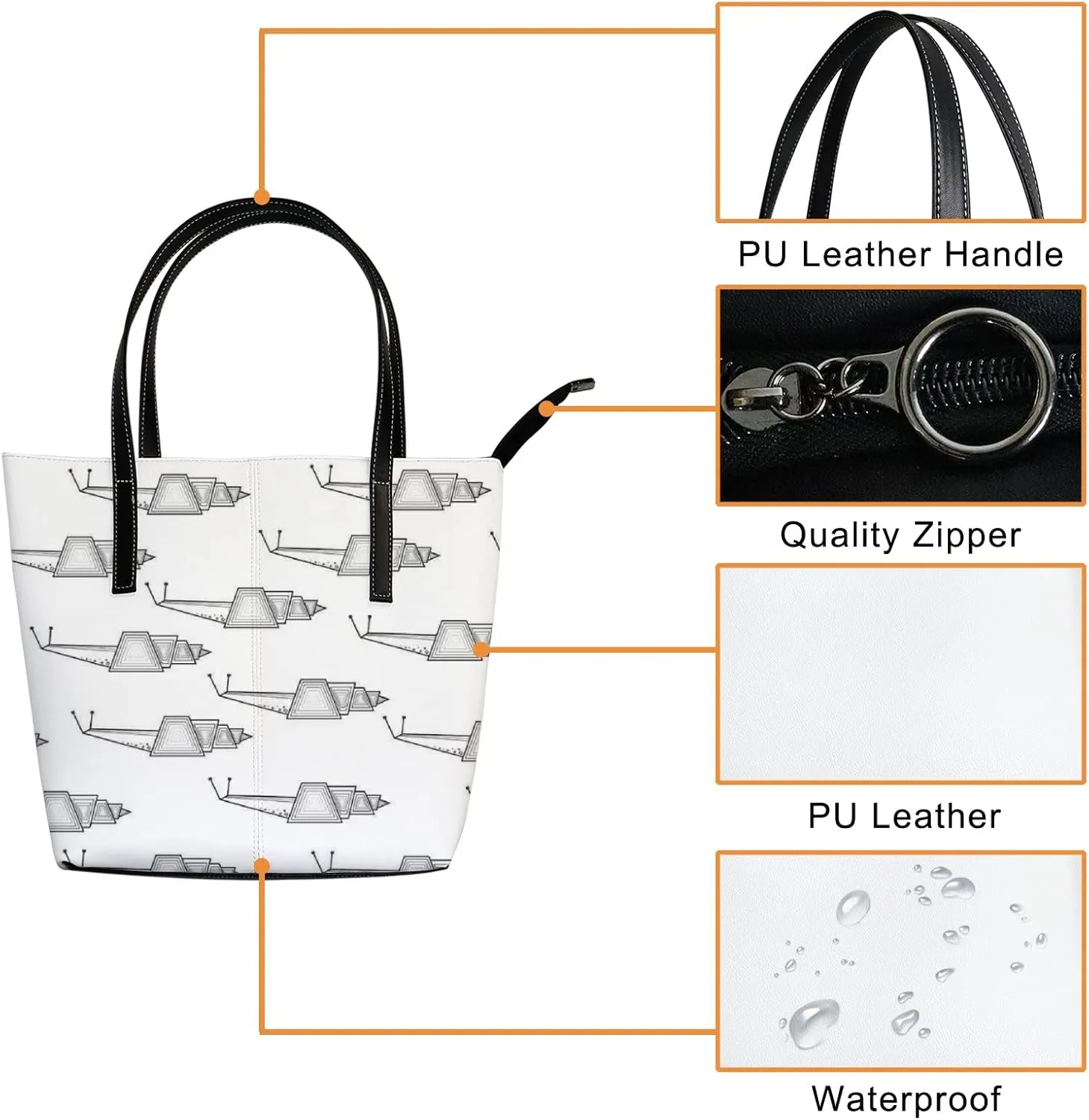 Tote Bag for Women PU Leather Handbags Women's Crossbody Handbags Work Tote Bags for Women Coachbags Tote Bag with Zipper