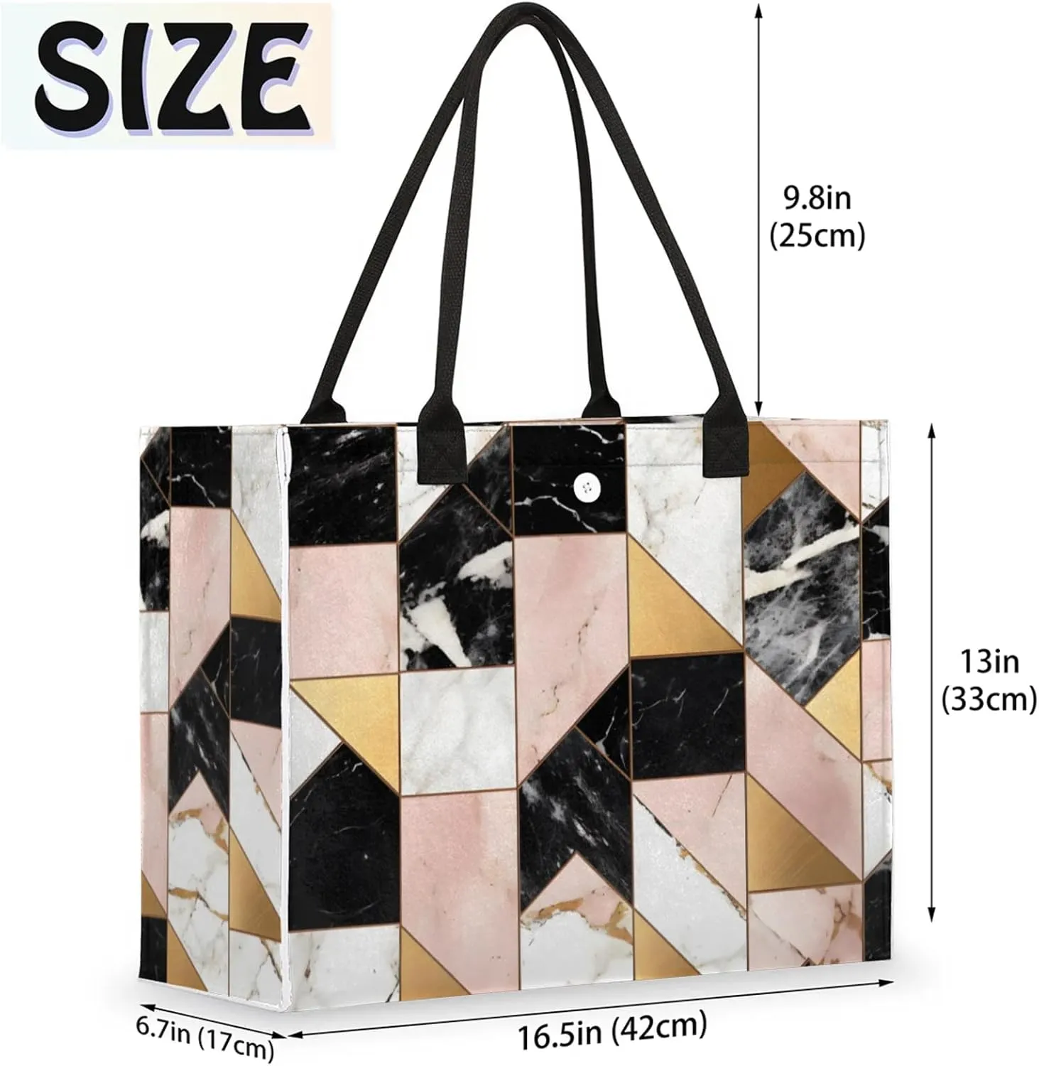 Tote Bag for Women Reusable Canvas Shoulder Bag