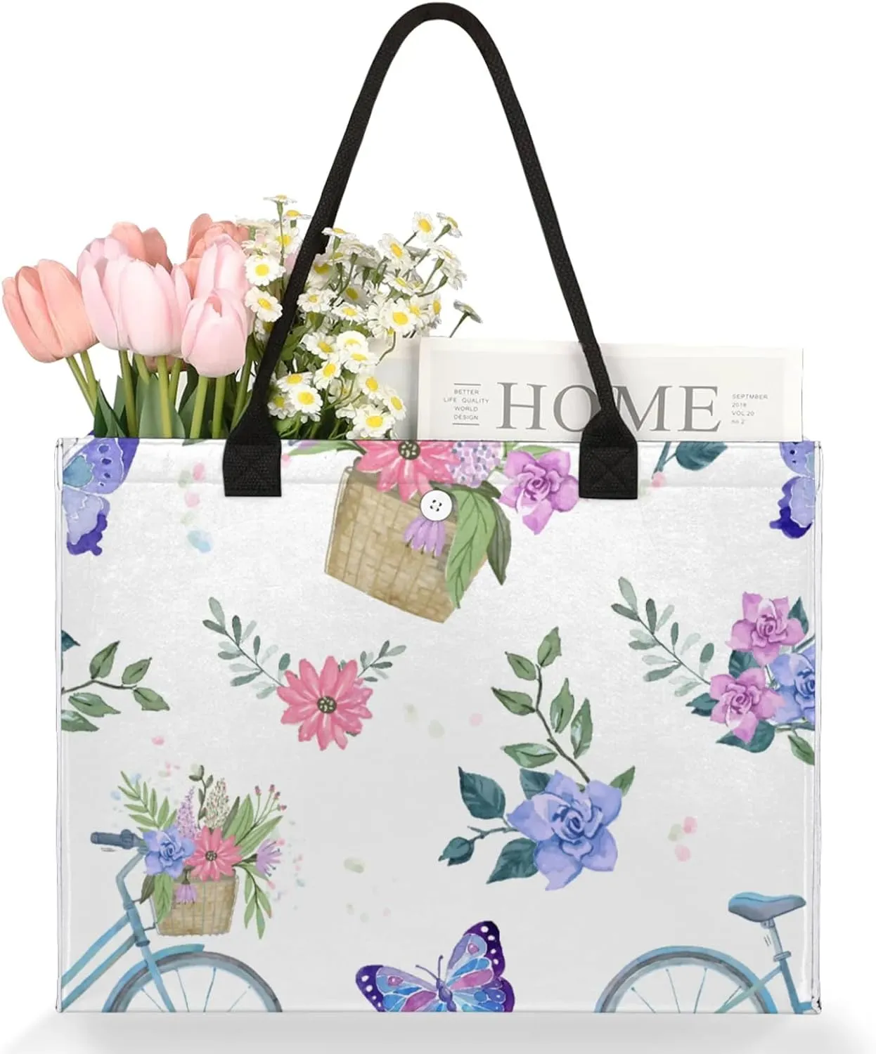 Tote Bag for Women Reusable Canvas Shoulder Bag