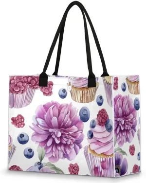 Tote Bag for Women Reusable Canvas Shoulder Bag