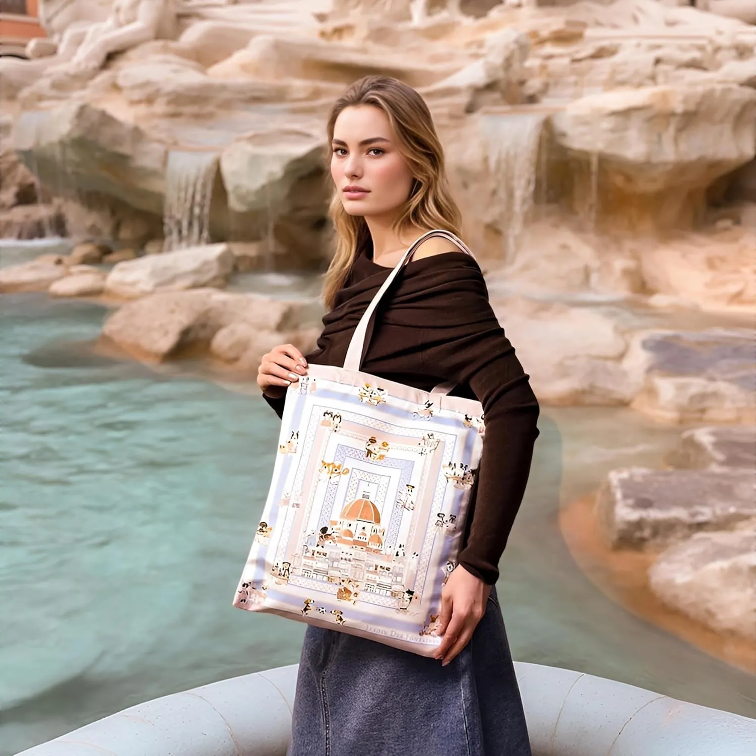 Tote Bag for Women with Interior Pocket Reusable Tote Shoulder Casual Bag for Work,Shopping,Vacation