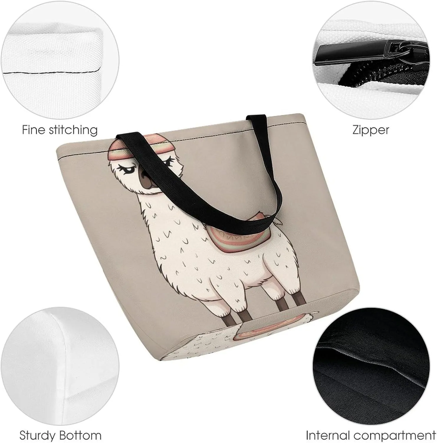 Tote Bag Reusable Grocery Bag Foldable Shopping Bag Extra Large Shoulder Bag Coffee Cup Tote Bag for Work