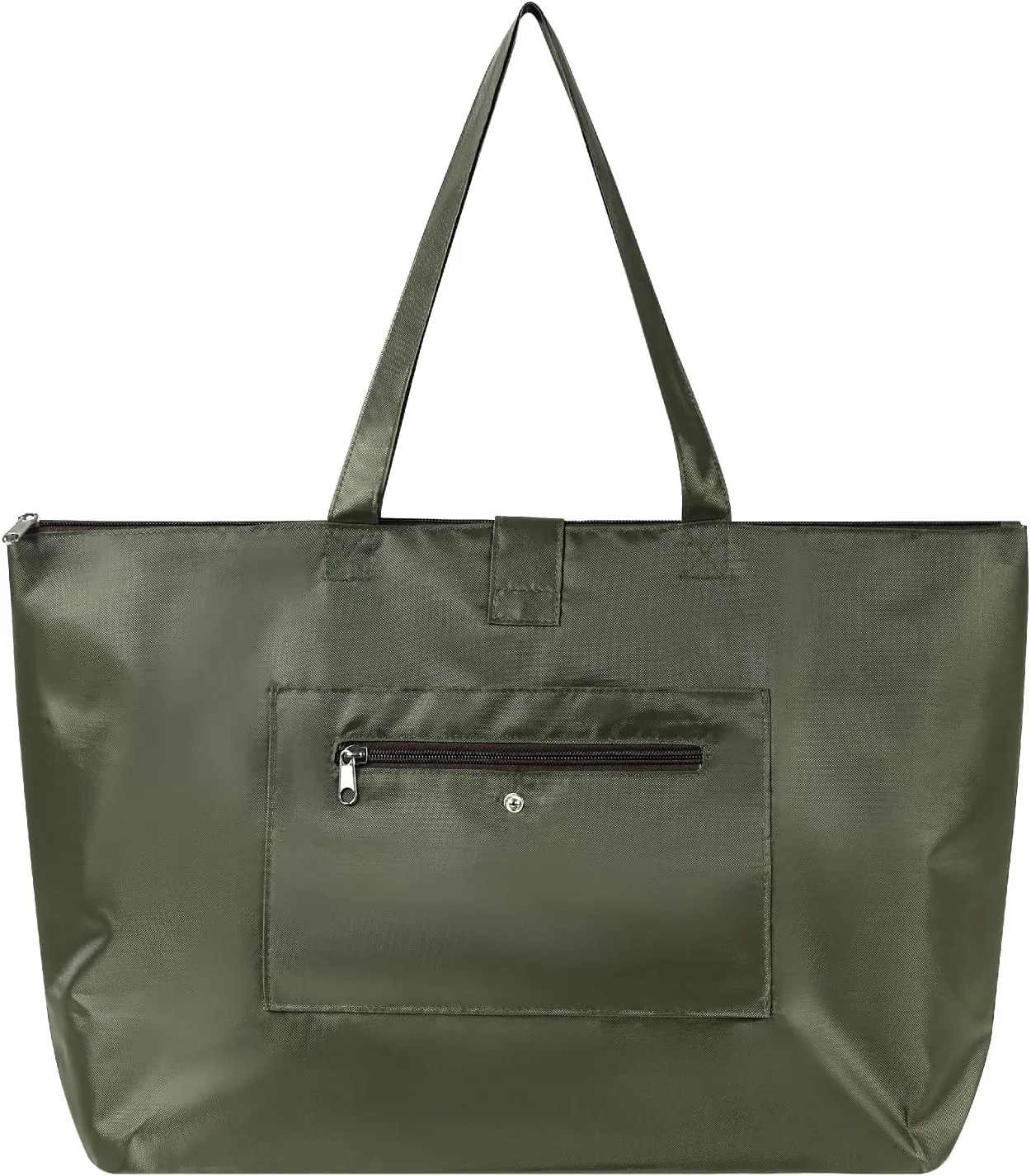 Tote Bag with Zipper – Reusable Grocery Bags, Durable Shopping Bags, Compact & Washable for Daily Use