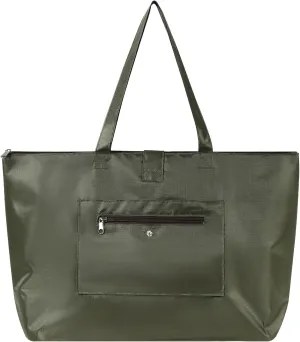 Tote Bag with Zipper – Reusable Grocery Bags, Durable Shopping Bags, Compact & Washable for Daily Use
