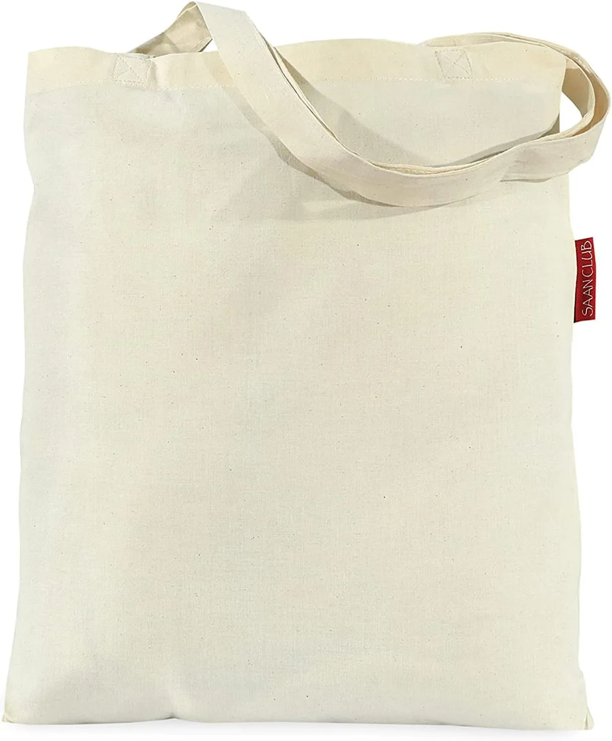 Tote Bags Bulk - 5 | 10 | 15 | 20 | 25 Canvas Tote Bags, Plain Lightweight Washable Foldable Canvas Grocery Bags