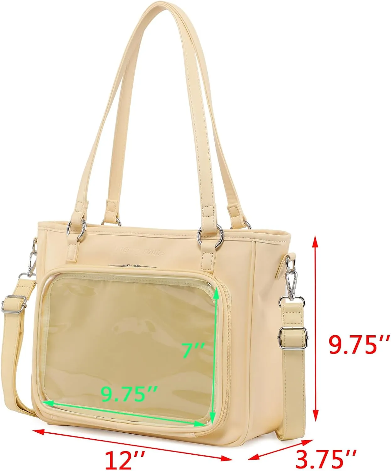 Tote Ita Bag Crossbody Shoulder Backpack Kawaii Purses and Handbags With Pin Display
