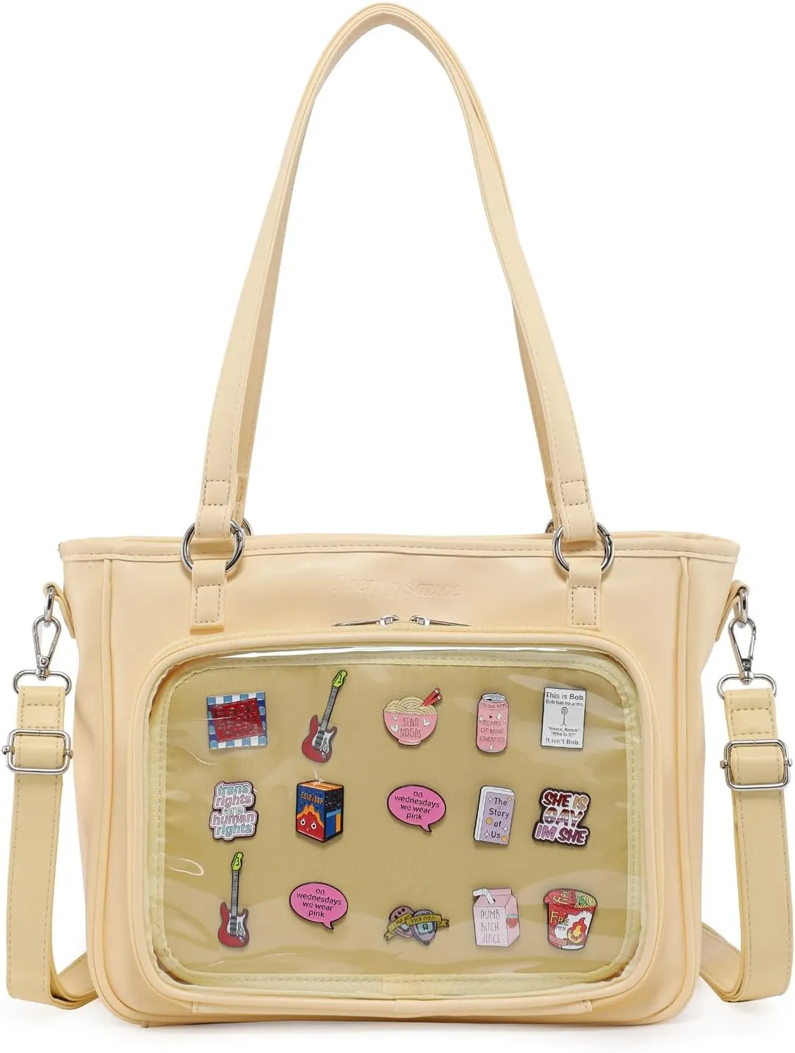 Tote Ita Bag Crossbody Shoulder Backpack Kawaii Purses and Handbags With Pin Display
