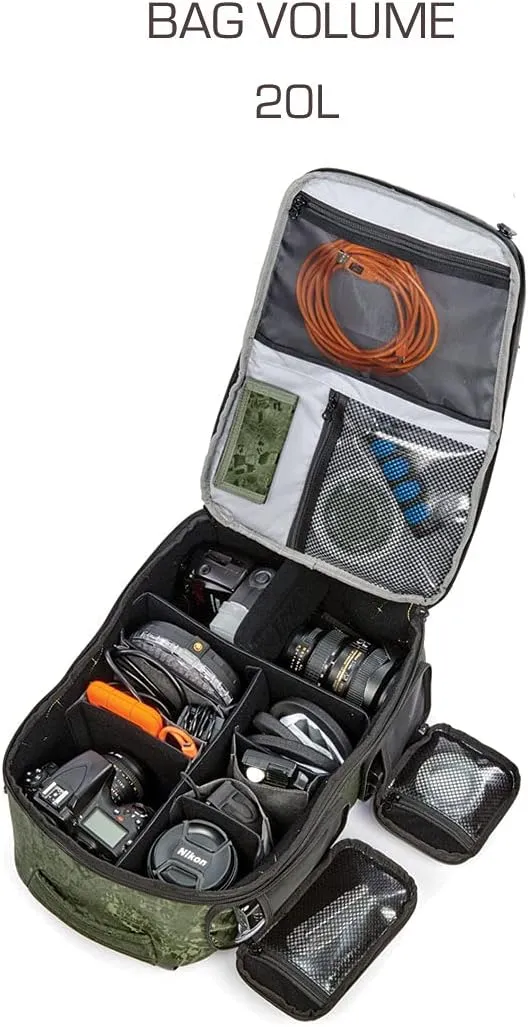 Toxic Valkyrie Camera Backpack - Smart Storage Padded Camera Bag with Lumbar Support