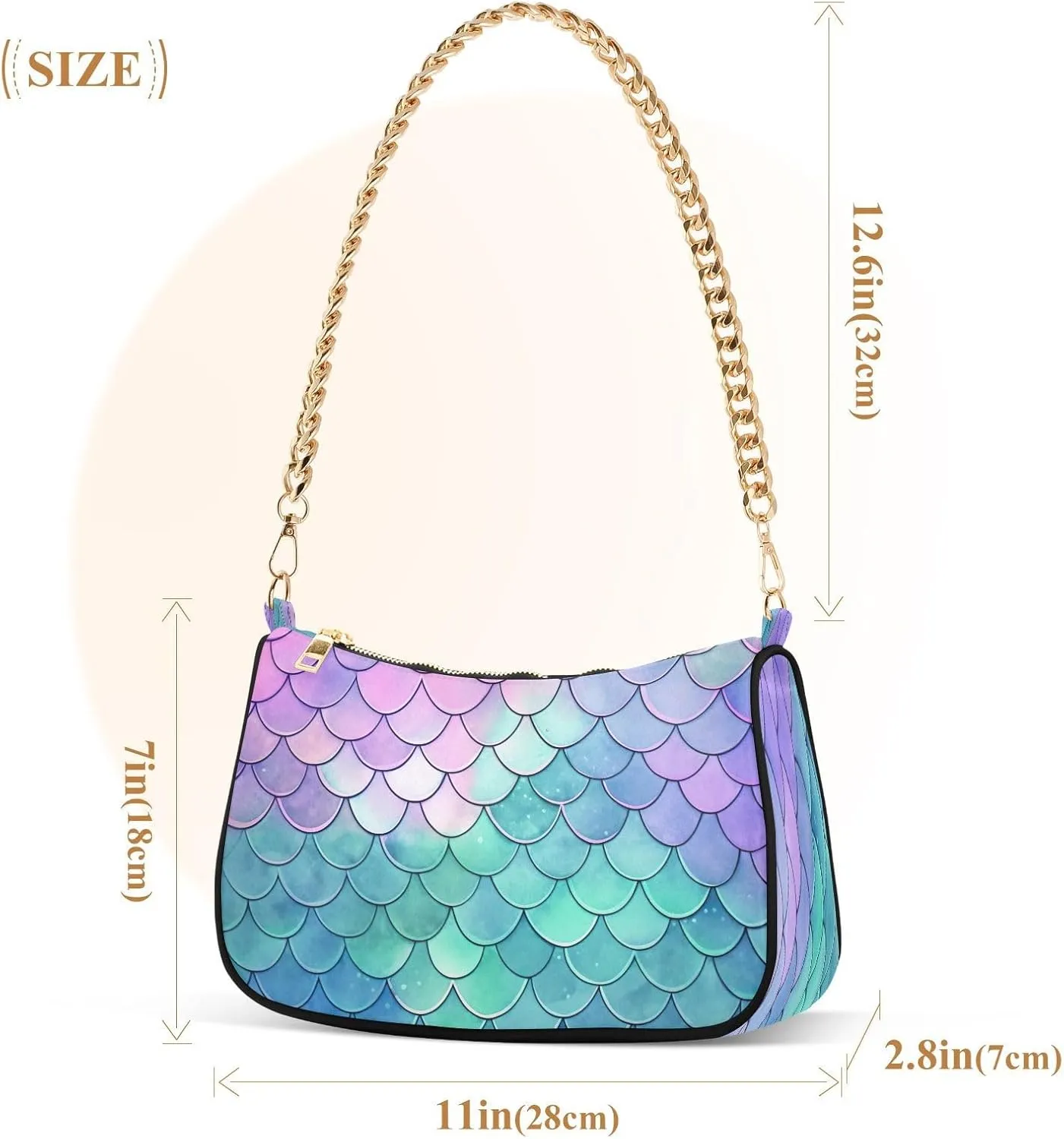 Traditional Hawaiian Style Floral Shoulder Bag with Zipper, Trendy Shoulder Purse