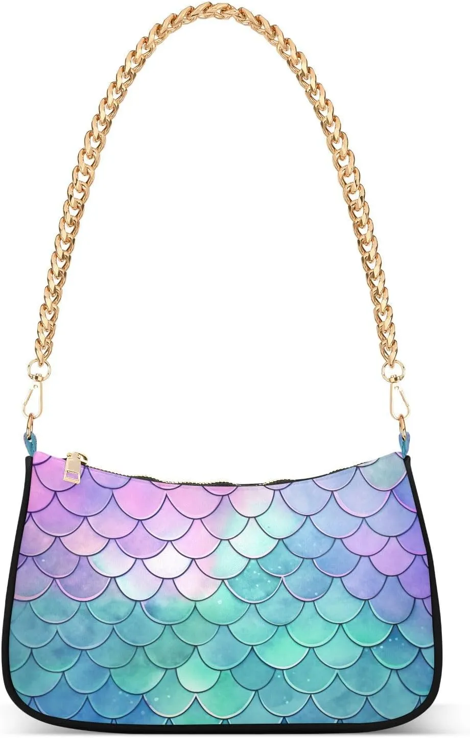 Traditional Hawaiian Style Floral Shoulder Bag with Zipper, Trendy Shoulder Purse