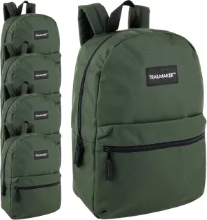 Trail maker 24 Pack- Classic 17 Inch Backpacks in Bulk Wholesale Back Packs for Boys and Girls