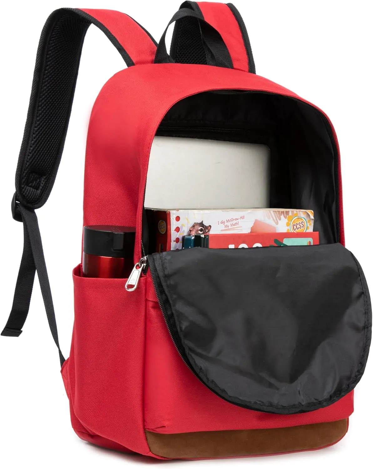 Travel Backpack, 17 Inch Anti Theft Laptop Backpack, Water Resistant College Bookbag, Large Capacity Computer Backpacks for Work - Red