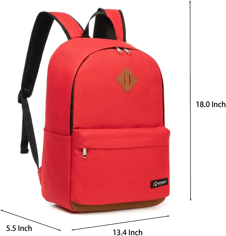 Travel Backpack, 17 Inch Anti Theft Laptop Backpack, Water Resistant College Bookbag, Large Capacity Computer Backpacks for Work - Red