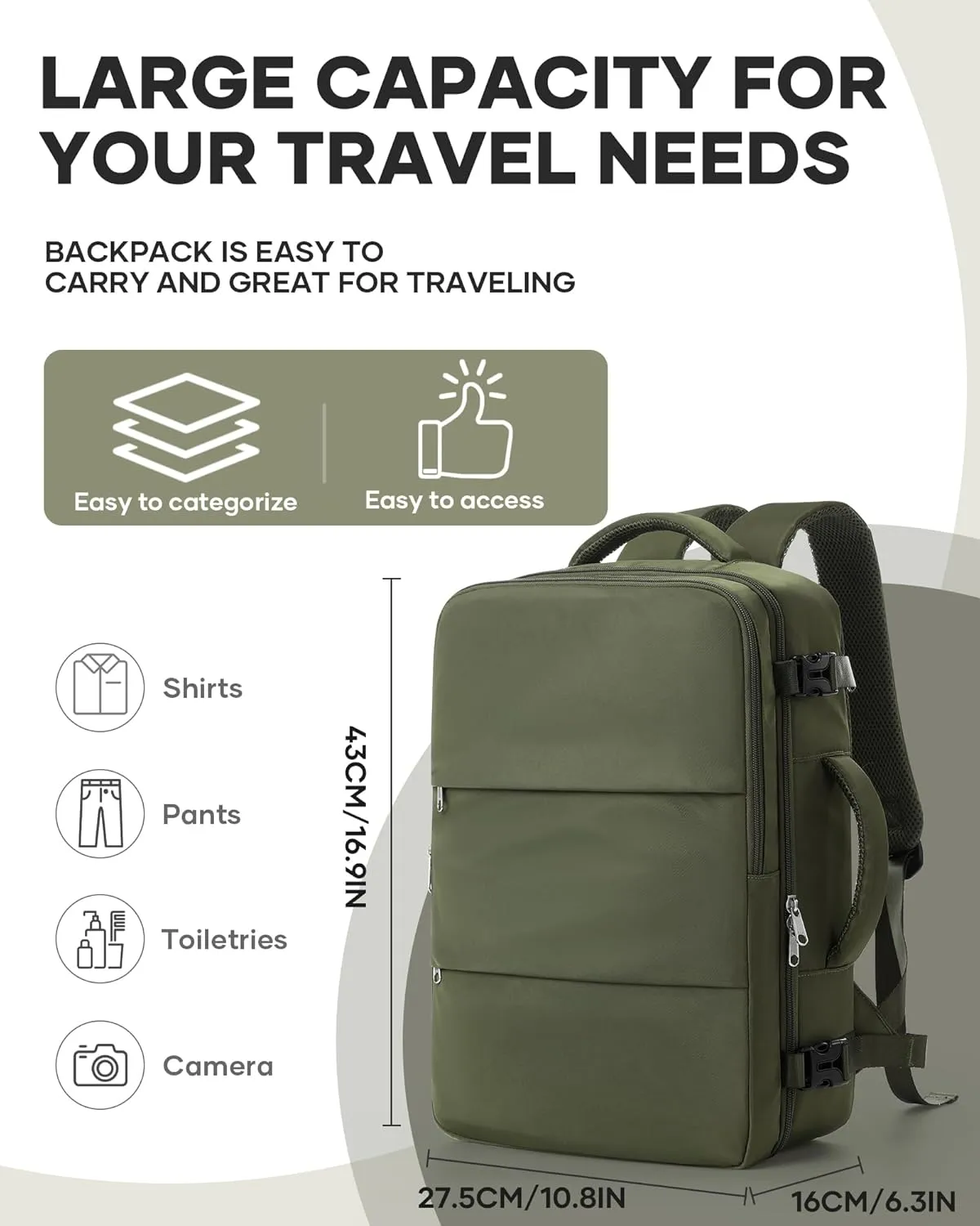 Travel Backpack For Women Men Carry On Backpack For Traveling On Airplanes Personal Item Travel Bag laptop backpacks
