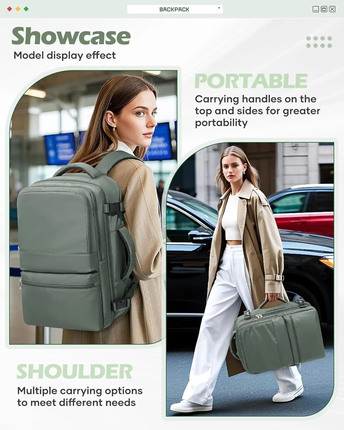 Travel Backpack For Women,Carry On Backpack Airline Approved,Laptop Work Backpacks For Men,Personal Item Travel Bag