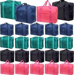 Travel Duffel Bag 24 PCS Foldable Travel Bag Carry on Luggage Bag Waterproof Tote Sports Gym Bag Lightweight Large Weekender Overnight Bag for Women and Men (24 PCS)