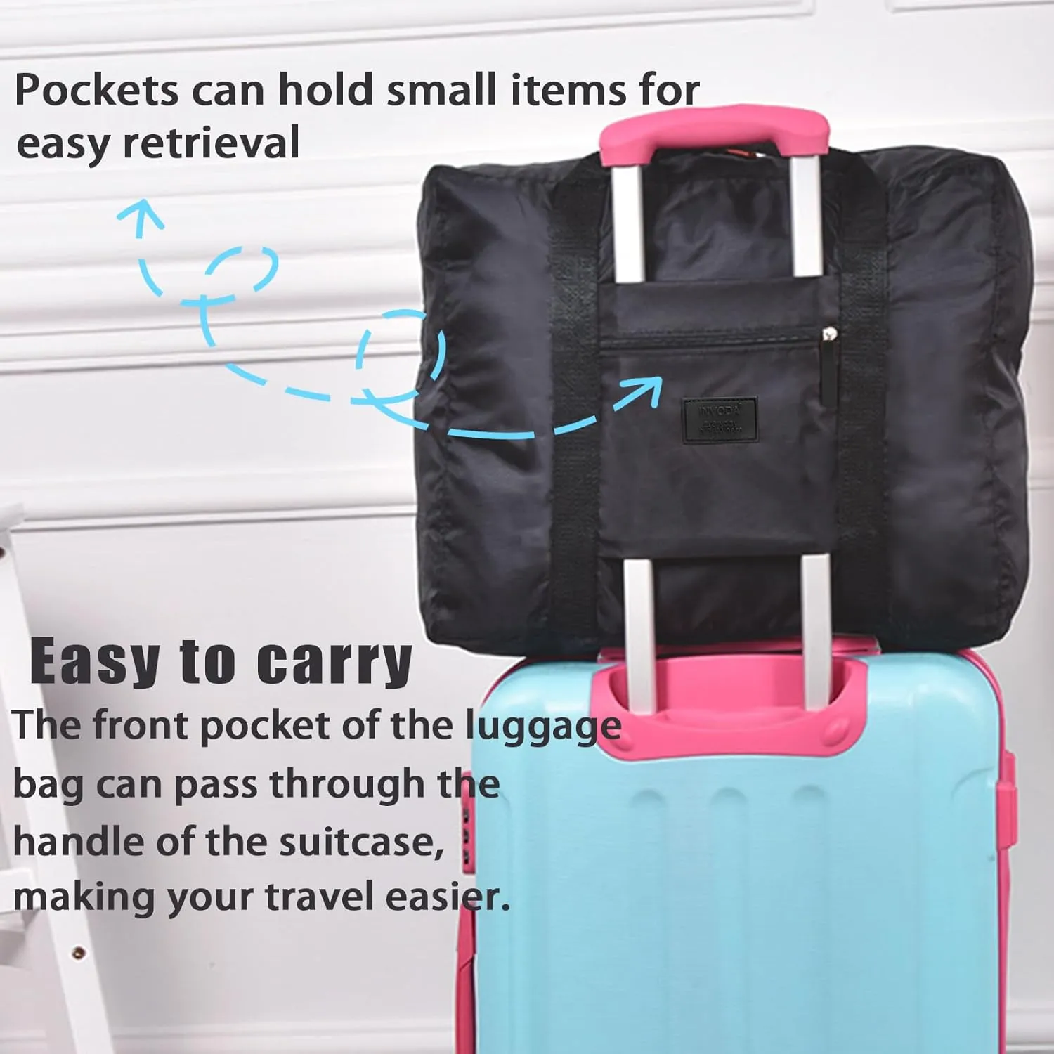Travel Duffel Bag 24 PCS Foldable Travel Bag Carry on Luggage Bag Waterproof Tote Sports Gym Bag Lightweight Large Weekender Overnight Bag for Women and Men (24 PCS)