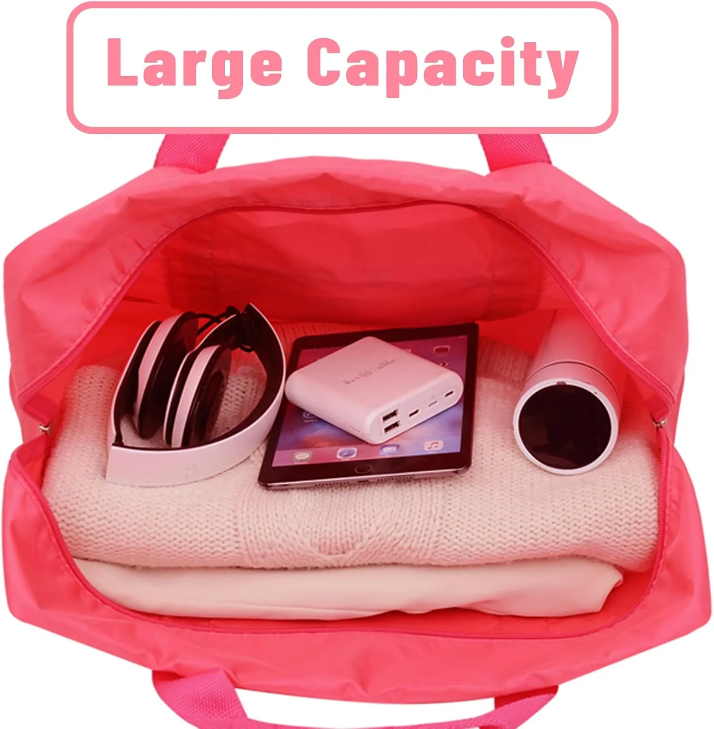 Travel Duffel Bag 24 PCS Foldable Travel Bag Carry on Luggage Bag Waterproof Tote Sports Gym Bag Lightweight Large Weekender Overnight Bag for Women and Men (24 PCS)
