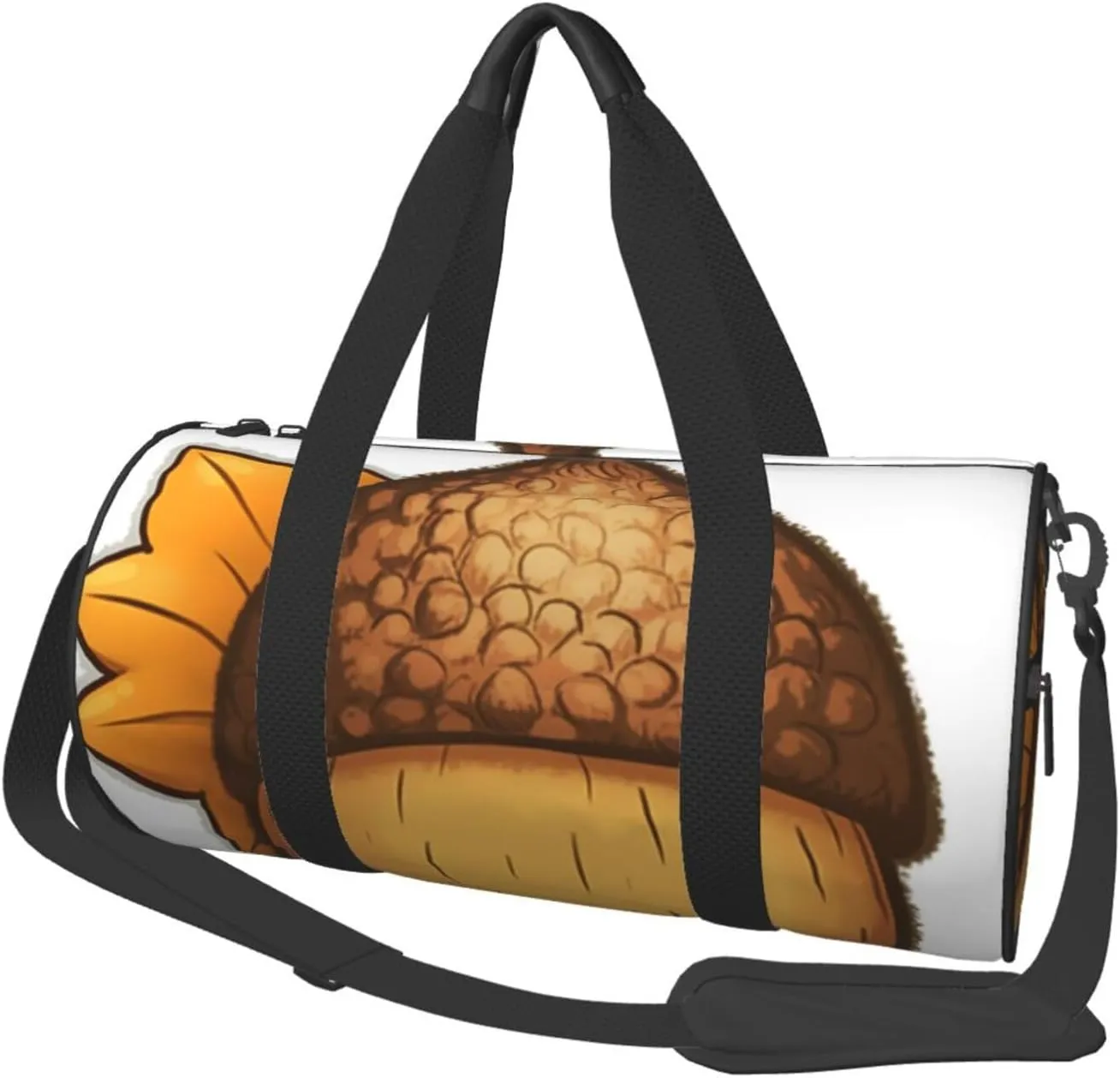 Travel Duffel Bag Foldable Weekender Overnight Bag Cartoon Acorn Sports Tote Gym Bag Large Capacity Lightweight Carry On Luggage Bag for Men Women