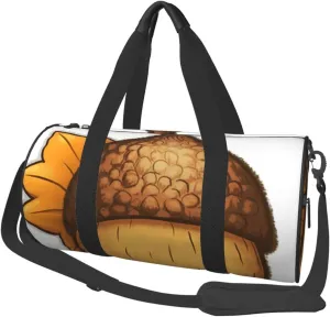 Travel Duffel Bag Foldable Weekender Overnight Bag Cartoon Acorn Sports Tote Gym Bag Large Capacity Lightweight Carry On Luggage Bag for Men Women