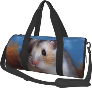 Travel Duffel Bag Foldable Weekender Overnight Bag Hamster Sports Tote Gym Bag Large Capacity Lightweight Carry On Luggage Bag for Men Women