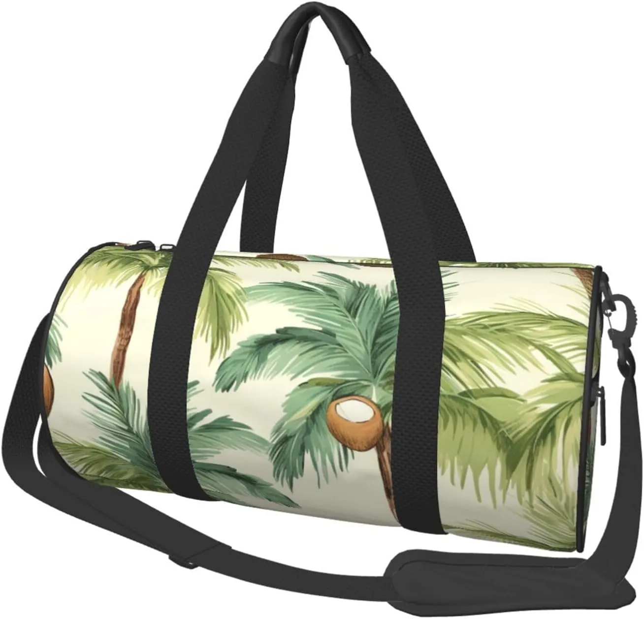 Travel Duffel Bag Foldable Weekender Overnight Bag Summer Coconut Tree Sports Tote Gym Bag Large Capacity Lightweight Carry On Luggage Bag for Men Women