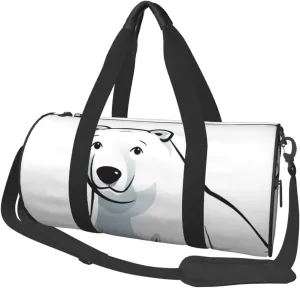 Travel Duffel Bag Foldable Weekender Travel Bag Polar Bear Sports Tote Gym Bag Large Capacity Weekender Overnight Bag Lightweight Carry On Luggage Bag for Men Women