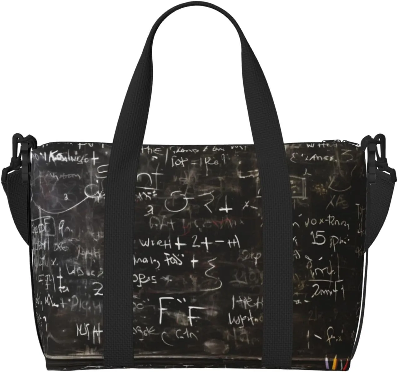 Travel Duffel Bag for Women Men Weekender Bags Sports Gym Bag Blackboard wallpaper Travel Bag Carry on Overnight Bag Waterproof Luggage Bag with Shoulder Strap