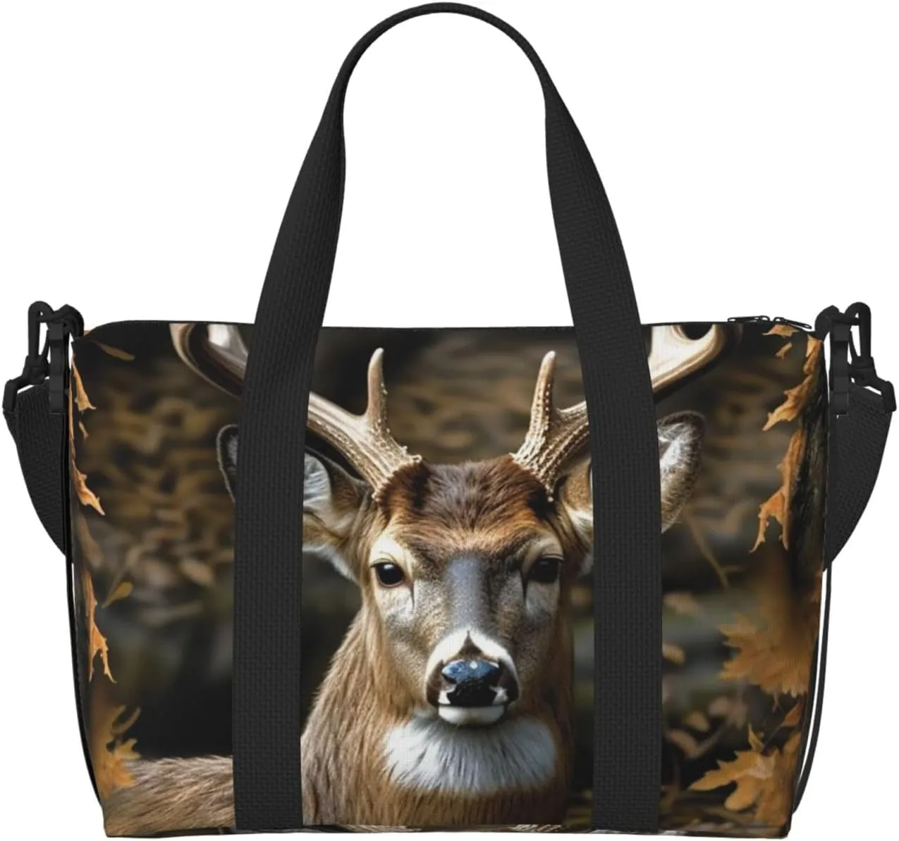 Travel Duffel Bag for Women Men Weekender Bags Sports Gym Bag Camouflage Deer Travel Bag Carry on Overnight Bag Waterproof Luggage Bag with Shoulder Strap