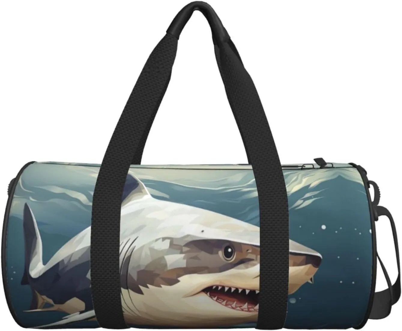 Travel Duffel Bag Minimalist Style Shark Weekender Overnight Bag For Men Women Large Capacity Sports Gym Bag Canvas Carry On Tote Bags For Travel Yoga