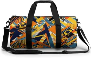 Travel Duffel Bag Weekender Bags for Men Women Large Capacity Overnight Bags Striped Pattern Travel Sports Gym Bag Canvas Carry On Tote Bags for Travel Yoga