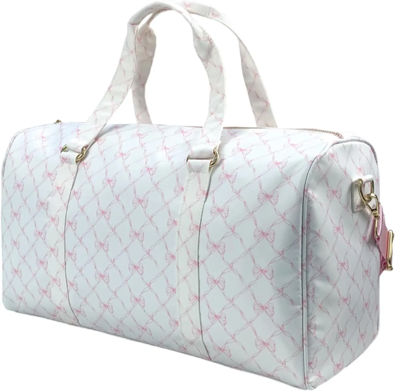 Travel Duffel Bag,Weekender Bags Gym Bag for Women,Lightweight Carry on Overnight Bag for Essentials,Hospital Bags for Labor and Delivery,Duffel Bag Luggage Bag for Travel Sports Weekend,Pink Bow