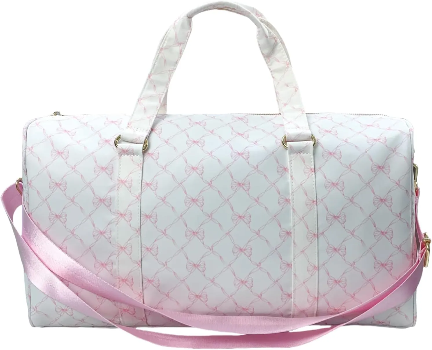Travel Duffel Bag,Weekender Bags Gym Bag for Women,Lightweight Carry on Overnight Bag for Essentials,Hospital Bags for Labor and Delivery,Duffel Bag Luggage Bag for Travel Sports Weekend,Pink Bow