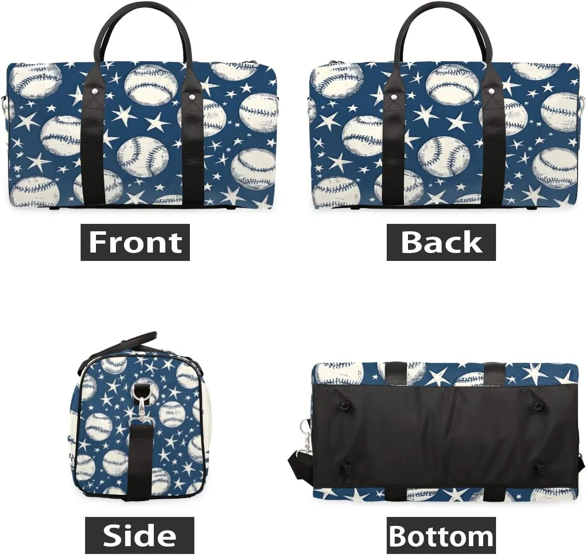 Travel Duffle Bag Baseball Star Gym Bags for Men Women Travel Duffel Bags with Adjustable Shoulder Strap Carry On Weekender Bag