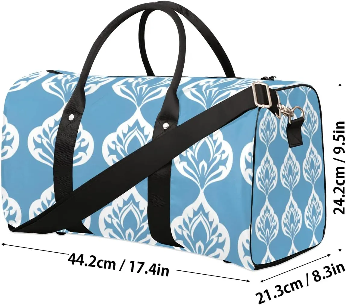 Travel Duffle Bag Beautiful Floral Print Gym Bags for Men Women Travel Duffel Bags with Adjustable Shoulder Strap Carry On Weekender Bag