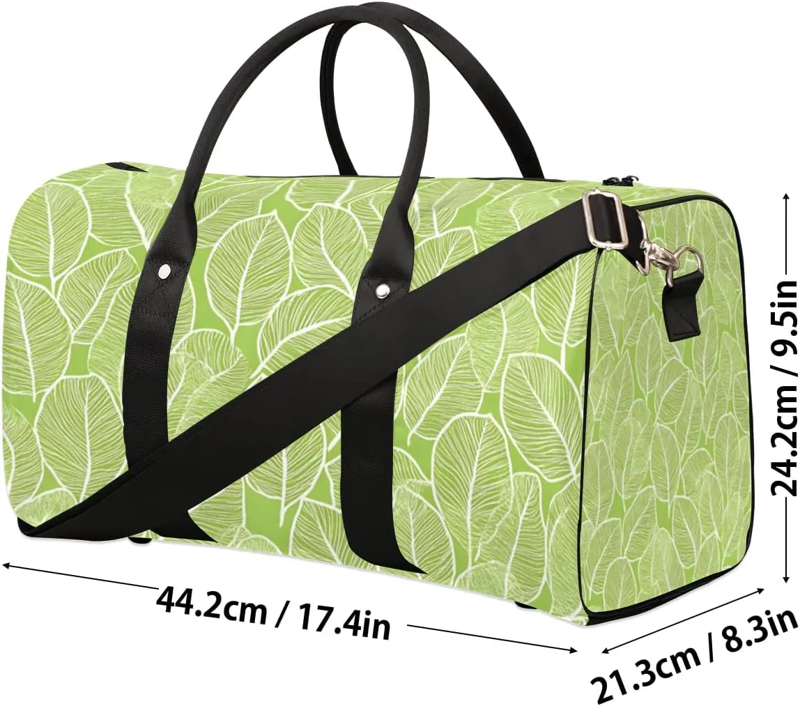 Travel Duffle Bag Beautiful Leaf Veins Gym Bags for Men Women Travel Duffel Bags with Adjustable Shoulder Strap Carry On Weekender Bag