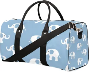 Travel Duffle Bag Cute Elephants Gym Bags for Men Women Travel Duffel Bags with Adjustable Shoulder Strap Carry On Weekender Bag